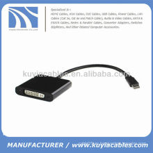 Negro Mini DP a DVI convertidor de cable